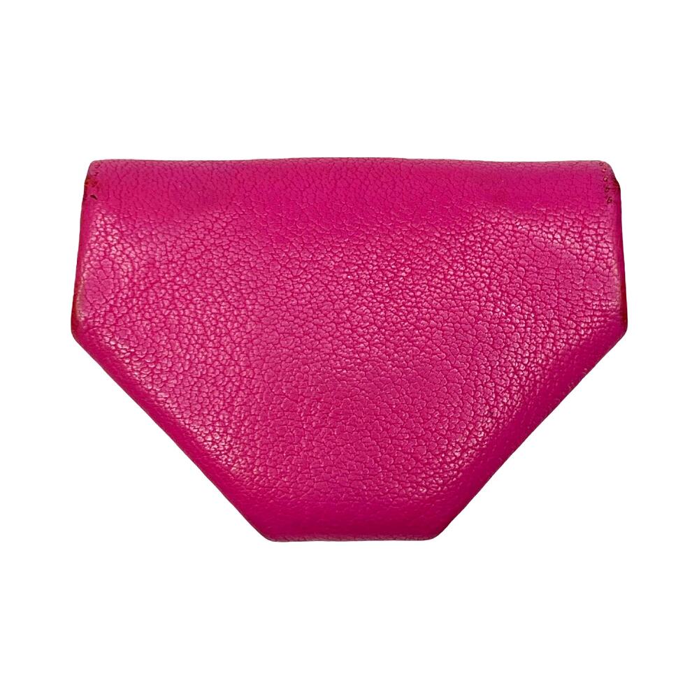 Hermès Le Van Quarte Coin Purse Pink Chevre Leather Snap Pouch France - Picture 5 of 13